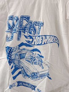 White "So Fast Hot Wheels" Graphic T-Shirt