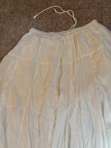 Cream Tiered Maxi Skirt
