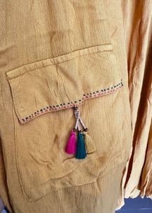 Max Beautiful Yellow Embroidered Kurta