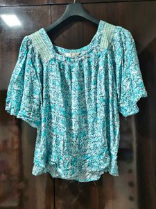 Boho Floral Print Top