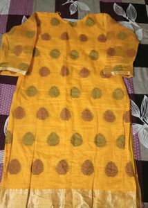 Yellow Embroidered Kurta Set with Dupatta