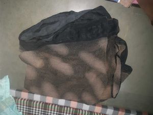 Elegant Black Saree with Geometric Pattern