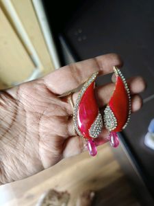 Ethnic Earrings In Pink