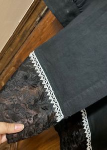 Black Embroidered Kurta/top