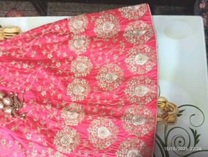 Stunning Pink Embroidered Lehenga
