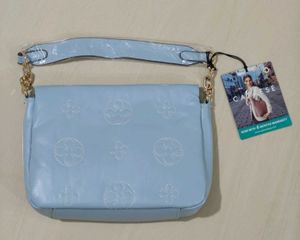 Caprese New Stylish Blue Embossed Shoulder Bag