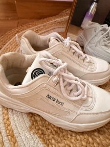 Cream Platform Sneakers(new with box)