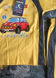 Cute Car Graphic Kids Clothing Set