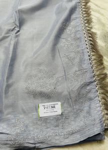 Elegant Grey Saree with Embellishments
