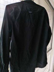 Black Long Sleeve Button-Down Shirt