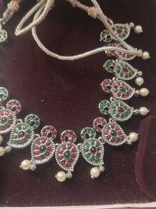 silver lookalike kundan Set