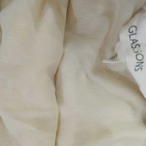 White Ruched skirt