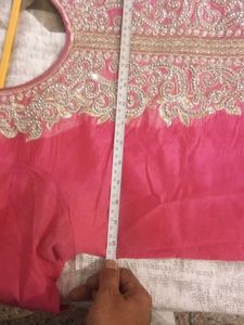 Elegant Pink Embroidered Kurta with pajama