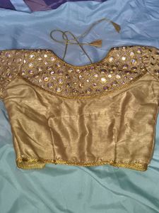Elegant Golden Embellished Blouse