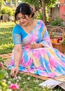 Beautiful Tie-Dye Saree