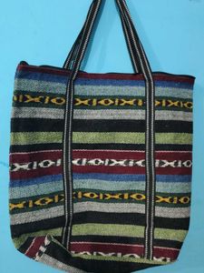 Colorful Striped Tote Bag