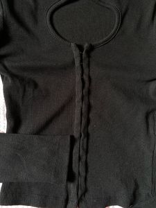 🖤Baesic Black Cutout Front Cardigan