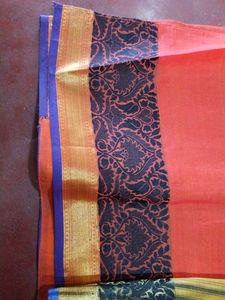 Elegant Orange Saree