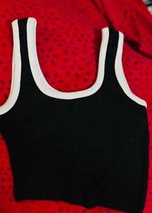 Ribbed Black Tank Top