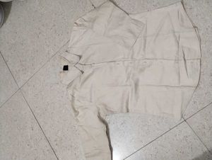 Classic Beige 3/4 Sleeve Shirt for Women