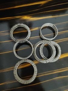 Elegant Silver Bangles Set