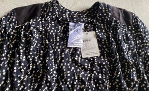 New Remanika Black Printed Lenzing Modal Top–XS