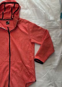 under Armour Men's Red Hooded Zip-Up Jacket