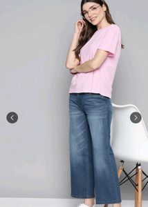 Women's Wide Leg Cropped Jeans
