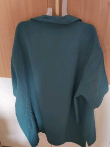 Men's Teal Textured Short Sleeve Shirt