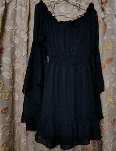 Chic Black Korean Dress
