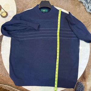Men's Navy Blue Striped Sweater