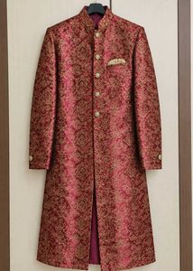 Men's Maroon Sherwani Set