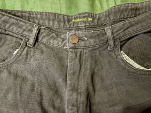 Distressed Black Denim Shorts