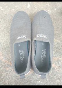 Comfortable Grey Slip-On Shoes