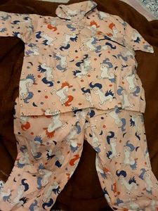 Unicorn Pajama Set and Panda Night Dress For 1/2 Y