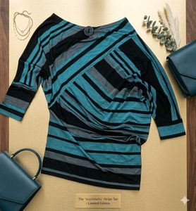 Asymmetrical Striped Tunic Top