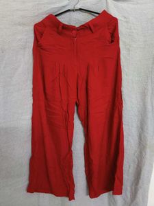 W Red palazzo Trousers