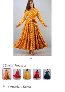 Mustard Dots Kurti 42to44 Bist
