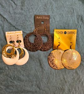 Set of 3 Western &amp; Traditional Earrings