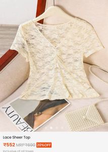 Sheer Lace V-Neck Top