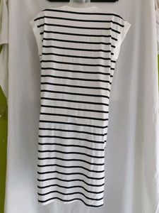 Shein Striped Button-Up Knit Dress