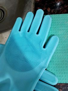 Durable Silicone Scrubbing Gloves freebie 🎁
