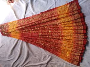 Red &amp; Gold Embroidered Saree