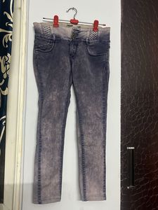 Purple Wash Jeans - Size Medium