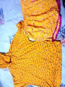 Yellow Floral Kurta Set