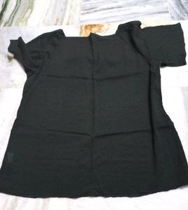 Black Cotton Lucknowi Top