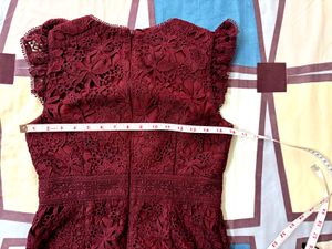 Burgundy Lace Dress
