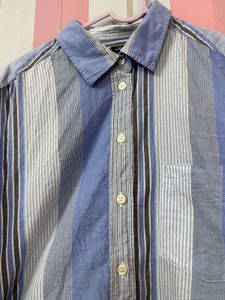 GAP Blue Striped Oversized Shirt