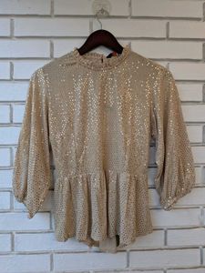 Shimmer New back open party top