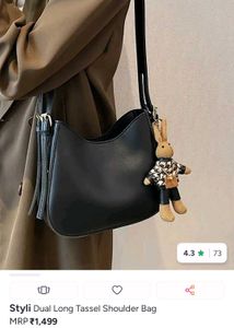 Dual Long Tassel Shoulder Bag